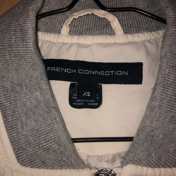 French Connection White Bomber Jacket. - Picture 6 of 7